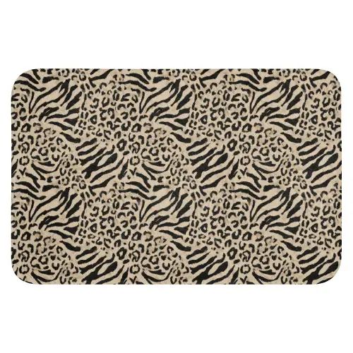 Giraf - Zebra - Motief - Bruin Badmat klein 997 -3d