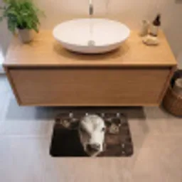 Kalf - Oormerk - Houten stal Badmat klein -sfeer1