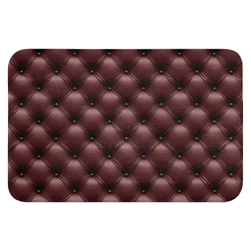 Leer - Patroon - Bordeaux Badmat klein 997 -3d