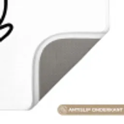 Line art - Gezicht - Wit Badmat klein -USP_AntislipNL