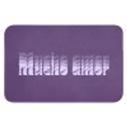 Mucho amor - Paars - Grafisch Badmat klein -3d