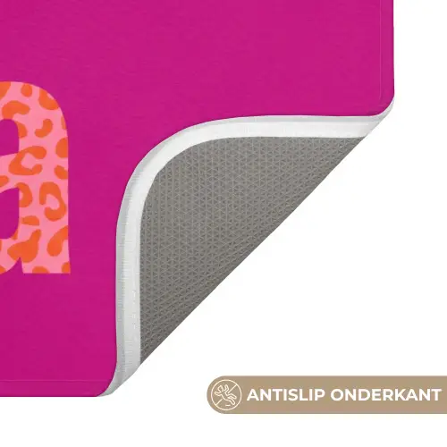 Oh la la - Luipaardprint - Roze Badmat klein -USP_AntislipNL