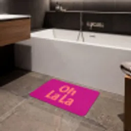 Oh la la - Luipaardprint - Roze Badmat klein -sfeer3