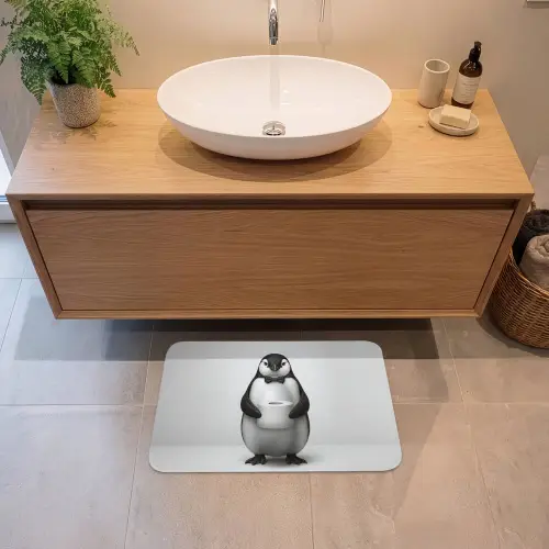 Pinguïn - WC rol - Wit Badmat klein -sfeer1
