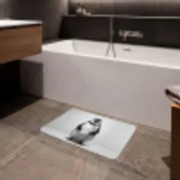 Pinguïn - WC rol - Wit Badmat klein -sfeer3