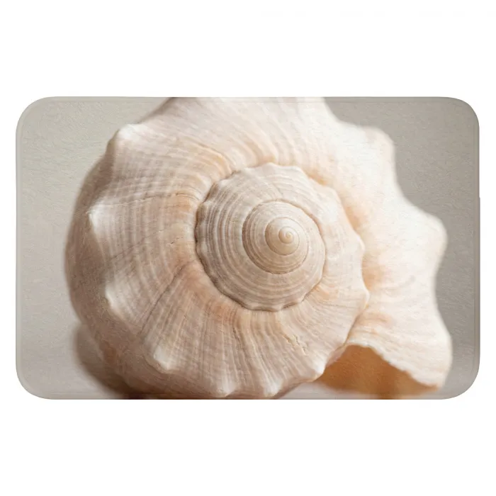 Schelp - Detail - Beige Badmat klein -3d