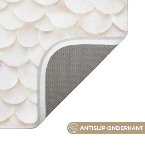 Schubben - Wit - Elegant Badmat klein 997 -USP_AntislipNL
