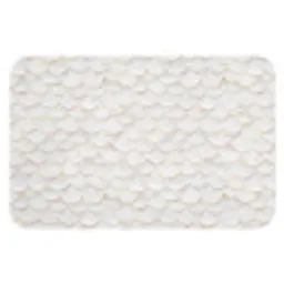 Schubben - Wit - Elegant Badmat klein 997 -3d