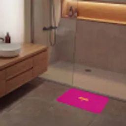 Smile - Stippen - Roze Badmat klein -sfeer2