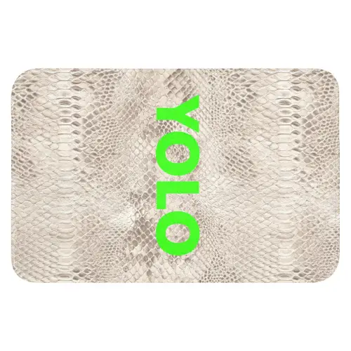YOLO - Groen - Neon - Slangenprnt Badmat klein -3d