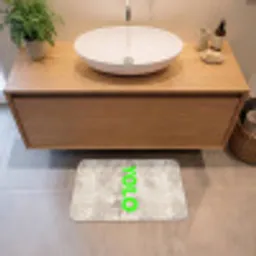 YOLO - Groen - Neon - Slangenprnt Badmat klein -sfeer1