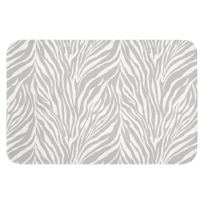 Zebra - Motief - Grijs Badmat klein 997 -3d