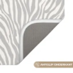 Zebra - Motief - Grijs Badmat klein 997 -USP_AntislipNL