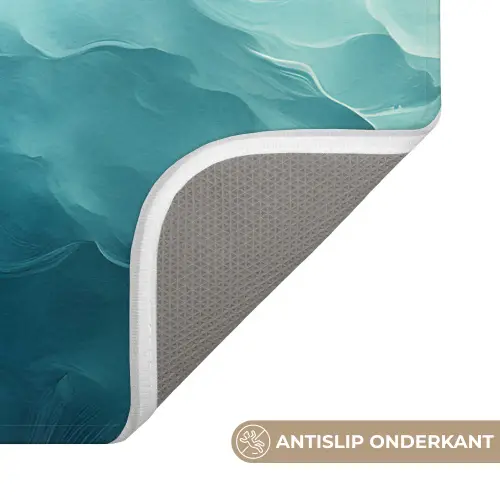 Zee - Silhouet - Abstract - Blauw Badmat klein -USP_AntislipNL