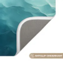 Zee - Silhouet - Abstract - Blauw Badmat klein -USP_AntislipNL