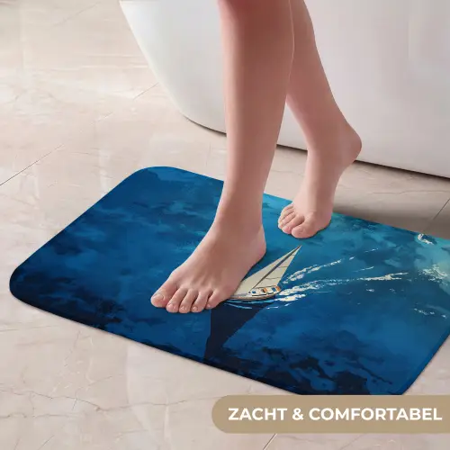 Zeilboot - Water - Abstract - Schaduw Badmat klein -USP_ZachtNL