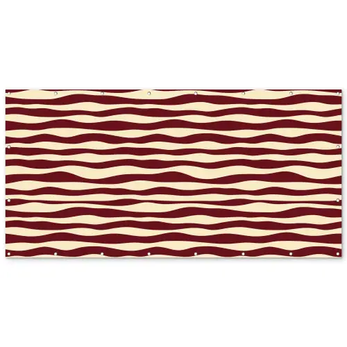 Golven - Rood - Patroon - Crème Balkonbeschermer Duitsland klein 596 -zz_3d