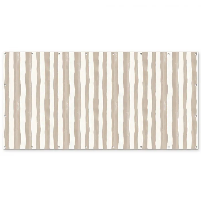 Minimalistisch - Strepen - Beige Balkonbeschermer Duitsland klein 596 -zz_3d