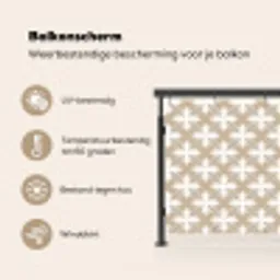 Patroon - Symmetrisch - Beige Balkonbeschermer Duitsland klein 596 -specs_NL