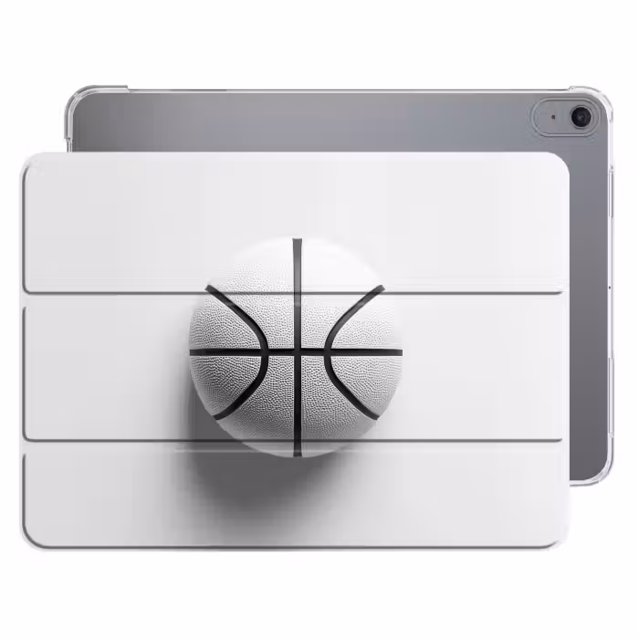 Basketbal - Wit - Schaduw - Lijnen
