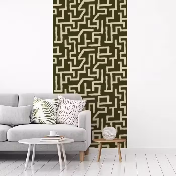 Abstract - Lijnen - Groen fotobehang vinyl groot 64 -woonkamer