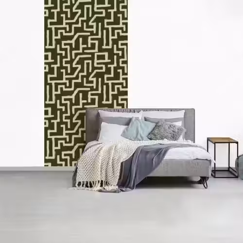 Abstract - Lijnen - Groen fotobehang vinyl groot 64 -slaapkamer