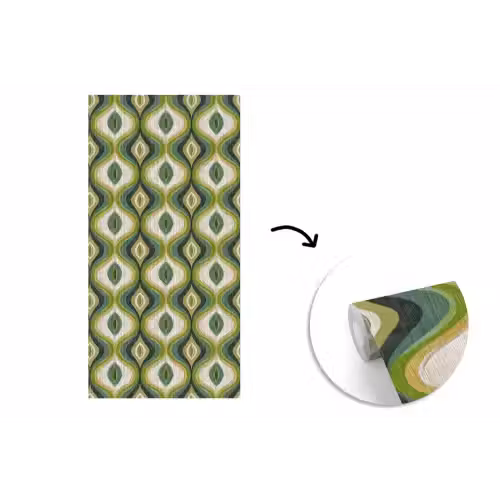Abstract - Ritmisch - Groen fotobehang vinyl groot 64 -3d