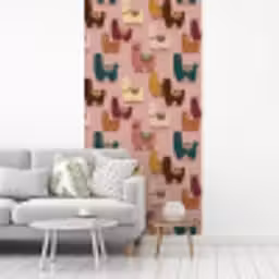 Alpaca's - Patroon - Kleurrijk fotobehang vinyl groot 64 -woonkamer