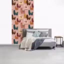 Alpaca's - Patroon - Kleurrijk fotobehang vinyl groot 64 -slaapkamer