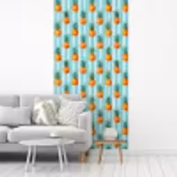 Ananas - Strepen - Groen fotobehang vinyl groot 64 -woonkamer
