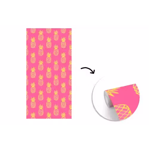 Ananas - Trendy - Roze fotobehang vinyl groot 64 -3d
