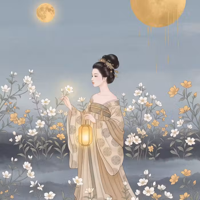 Behang - Aziatisch - Vrouw - Kimono