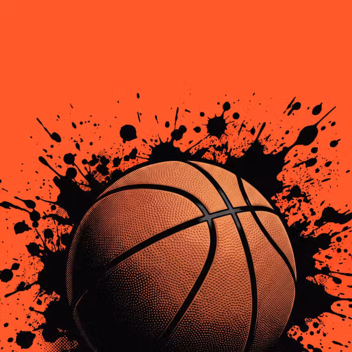 Behang - Basketbal - Verf - Sport - Oranje