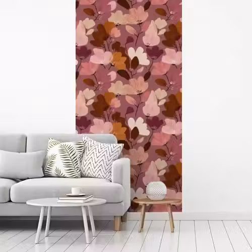 Bloem - Patroon - Roze fotobehang vinyl groot 64 -woonkamer