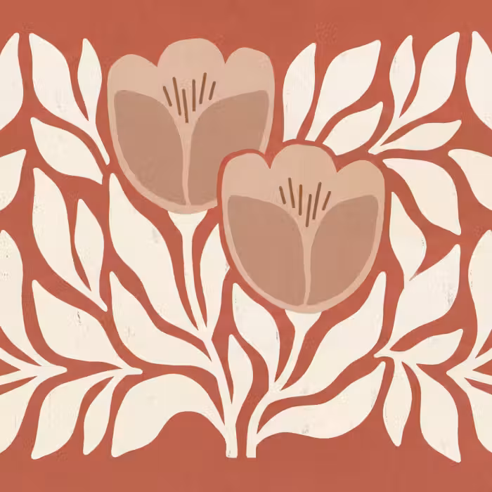 Behang - Bloemen - Abstract - Modern - Beige - Natuur