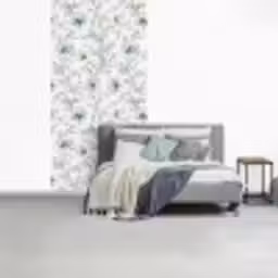 Bloemen - Getekend - Groen fotobehang vinyl groot 64 -slaapkamer