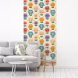 Bloemen - Hartjes - Kleurrijk fotobehang vinyl groot 64 -woonkamer