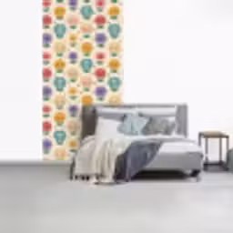 Bloemen - Hartjes - Kleurrijk fotobehang vinyl groot 64 -slaapkamer