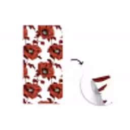 Bloemen - Retro - Rood fotobehang vinyl groot 64 -3d