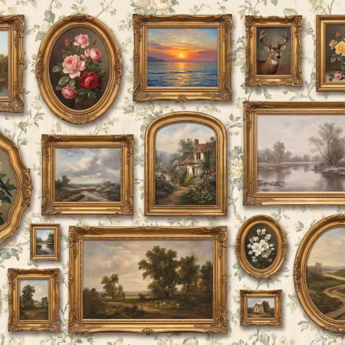 Behang - Bloemen - Roze - Stilleven - Klassiek