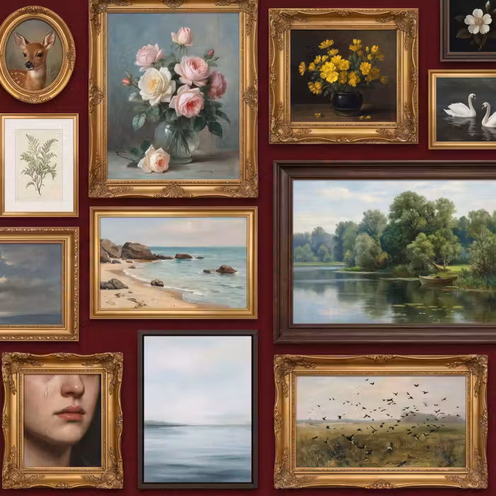 Behang - Bloemen - Vaas - Klassiek - Kunst - Rood