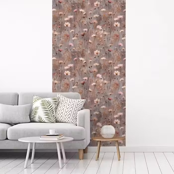 Bloemen - Wild - Pastel fotobehang vinyl groot 64 -woonkamer