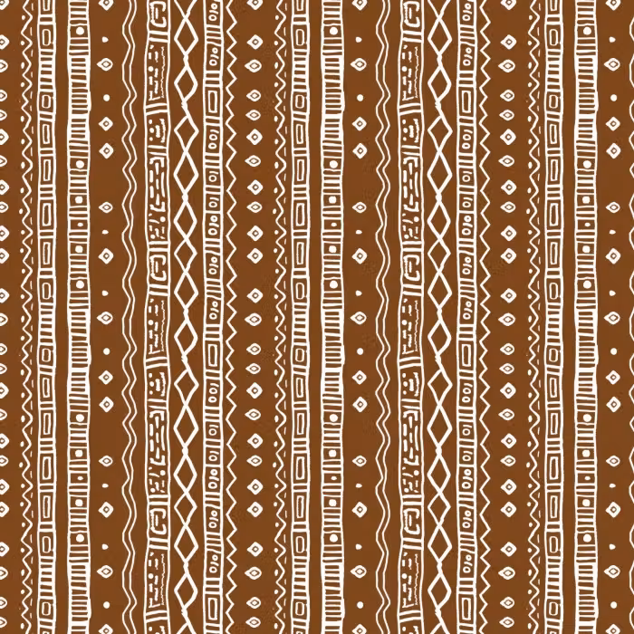 Behang - Chocoladebruin - Etnisch - Tribaal - Patroon