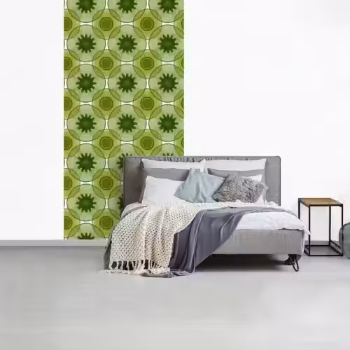 Cirkels - Patroon - Groen fotobehang vinyl groot 64 -slaapkamer