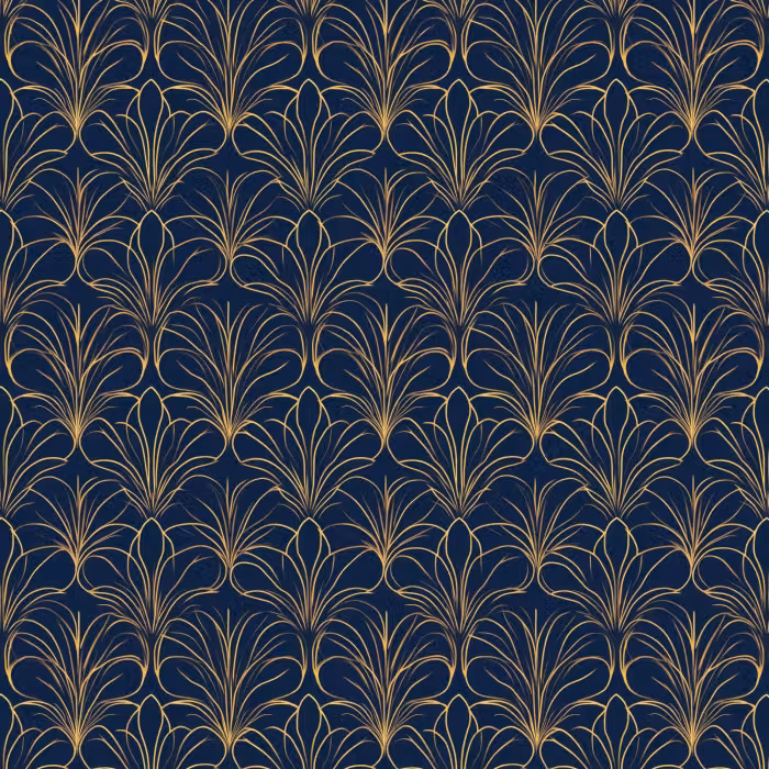 Behang - Deco - Waaier - Blauw