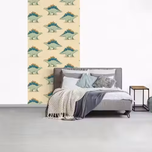 Dino - Patroon - Groen fotobehang vinyl groot 64 -slaapkamer
