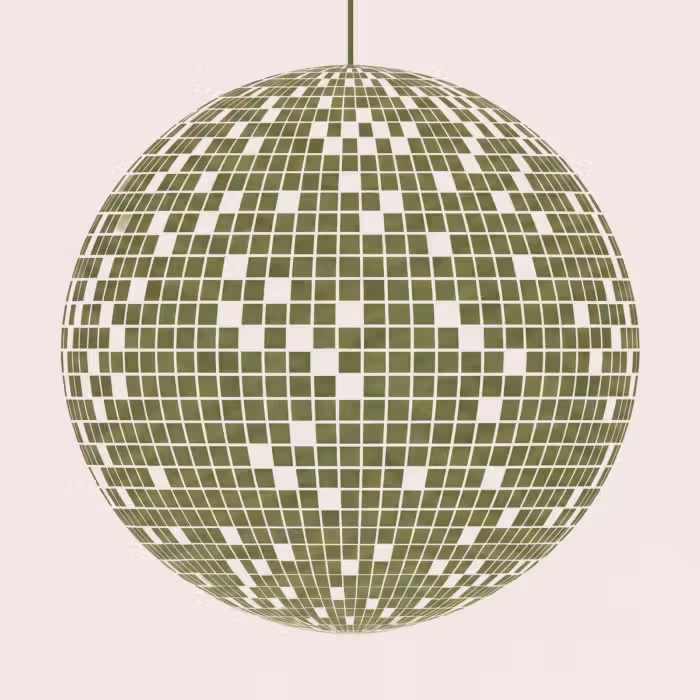 Behang - Disco - Bal - Groen - Abstract - Modern