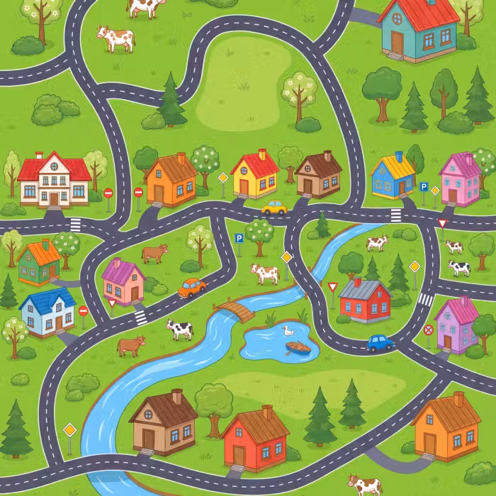 Behang - Dorp - Wegen - Huizen
