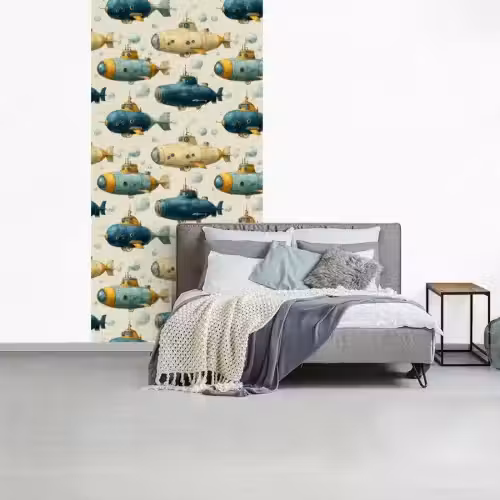 Duikboot - Fantasie - Kleurrijk fotobehang vinyl groot 64 -slaapkamer