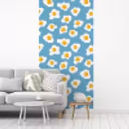Eieren - Dooiers - Blauw fotobehang vinyl groot 64 -woonkamer